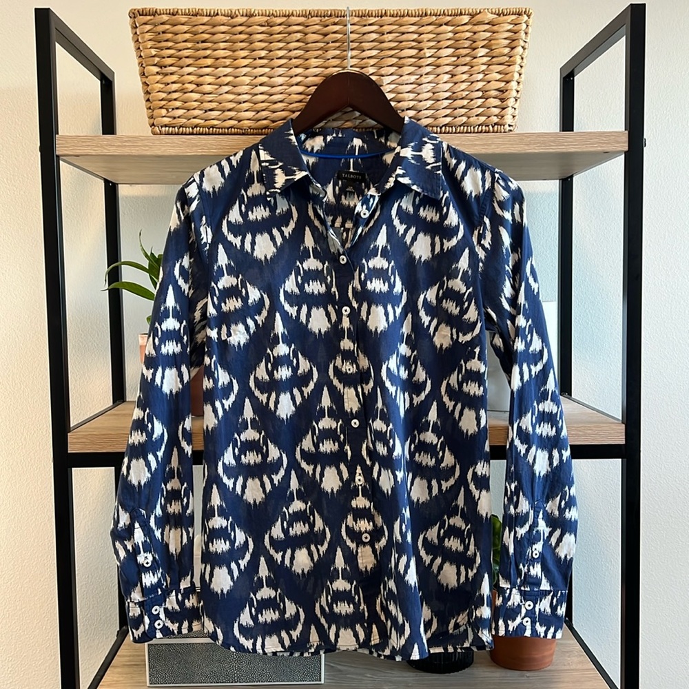 Talbots Lightweight Cotton Button Up, Button Down… - image 1